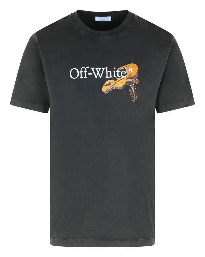 OFF-WHITE Cupid Arrow' schwarzes Baumwoll -T -Shirt Black