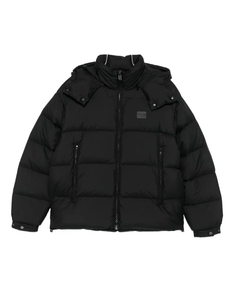 Emporio Armani Nylon Short Down Jacke Black