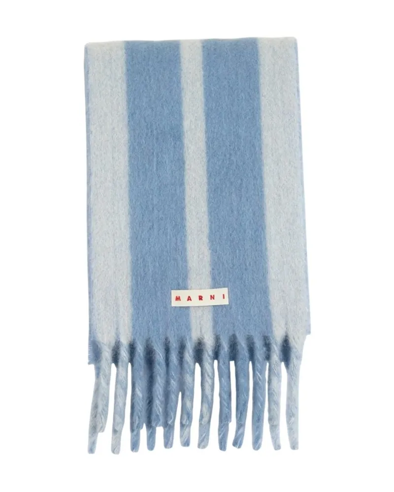 Marni Schal  Wolle blau Blau
