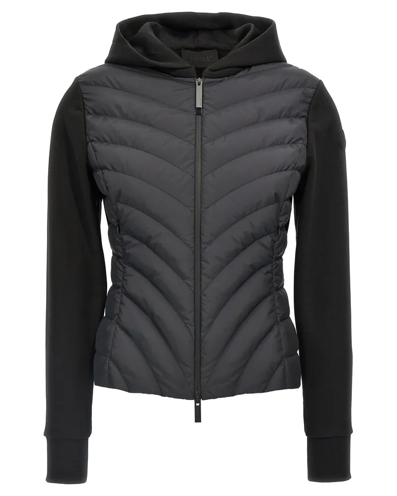 Moncler Zip Up' Hoodie Black