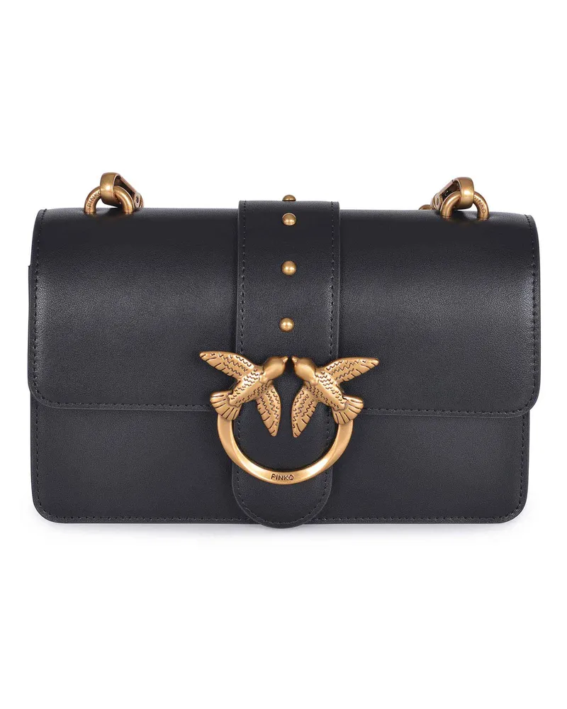 Pinko Love Puff klassische Tasche aus weichem Nappa -Leder Black