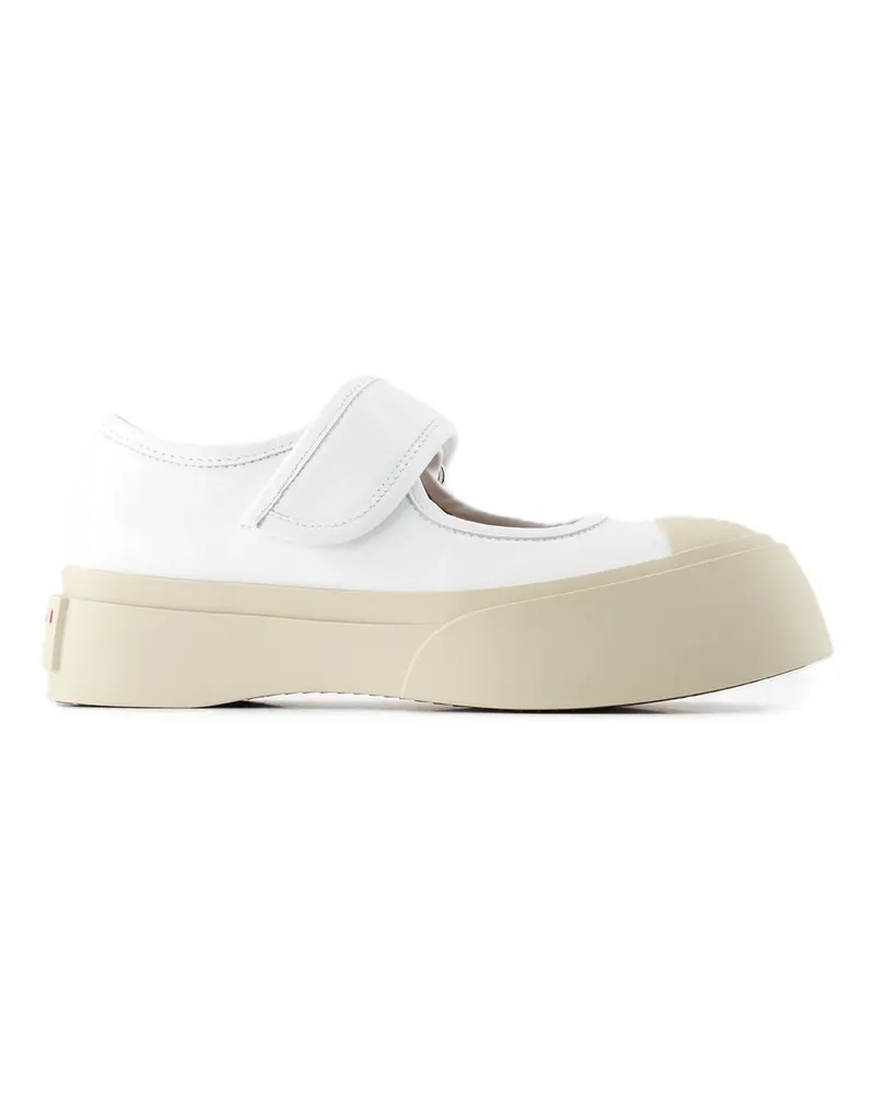 Marni Mary Jane Sneakers  Leder Weiß White