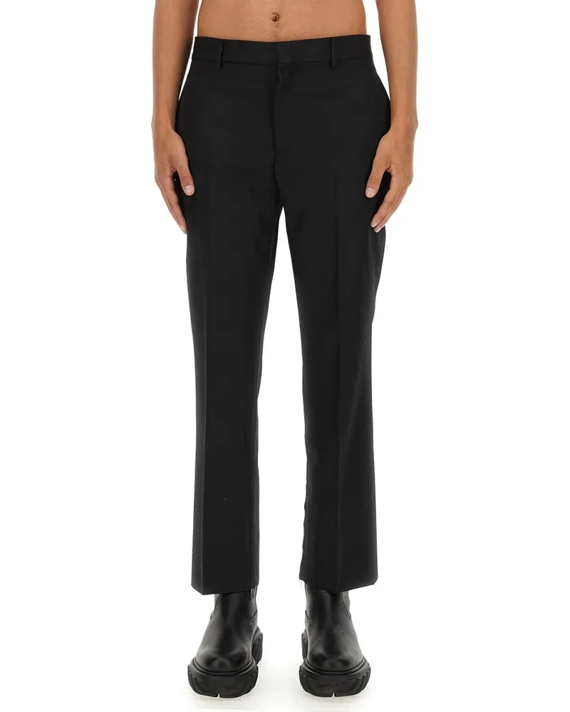 OFF-WHITE Aus weiße Wollhosen Black