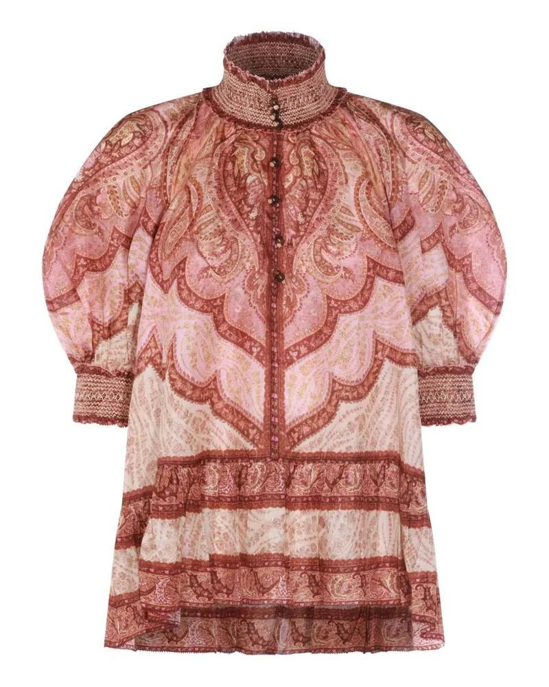 Zimmermann Wanderlust Seidenbluse Red