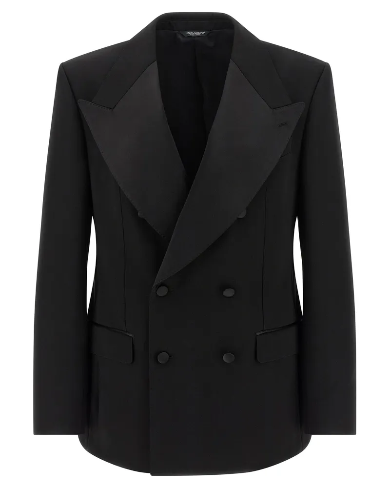 Dolce & Gabbana maßgeschneiderte doppelte Blazer Black