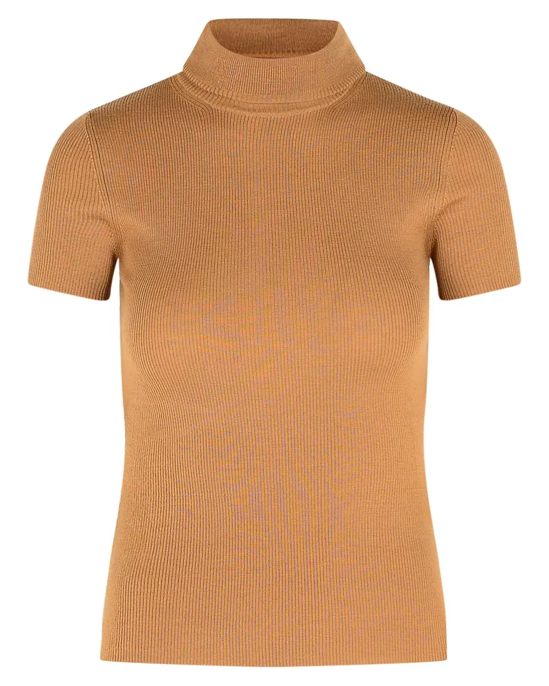 Max Mara Afa 1234' Kamelwollgarn -Rollkragenpullover Beige
