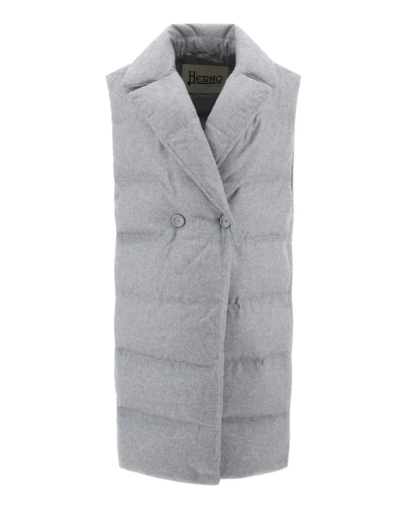 Herno Herno P Ed Langer Gilet-Mantel Gray