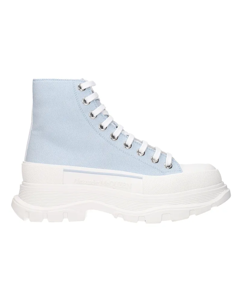 Alexander McQueen Herrens Sneakers Stoff Himmelblau/Zuckerpapier -