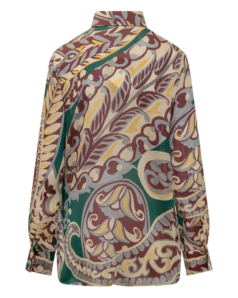 Etro PAISLEY Drucken Seidenhemd X0890