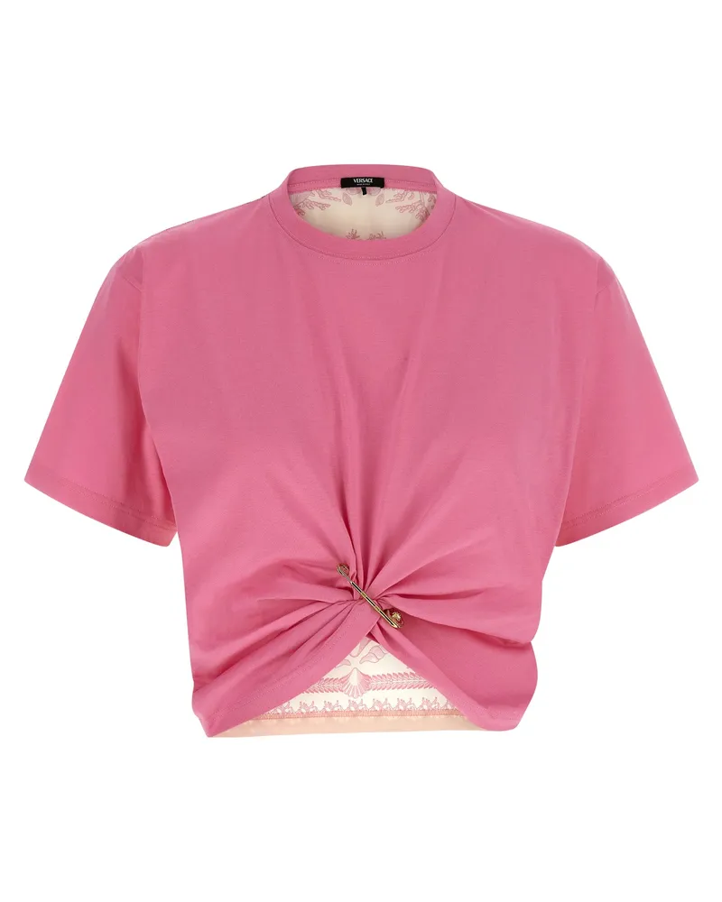 Versace Unterwasser Barocco' T -Shirt Pink