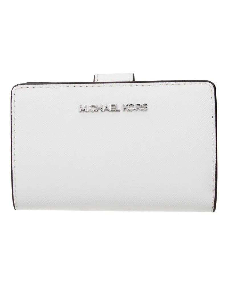 Michael Kors Jet Set Travel Damens Geldbörse Weiß/Optisch Weißes Leder -