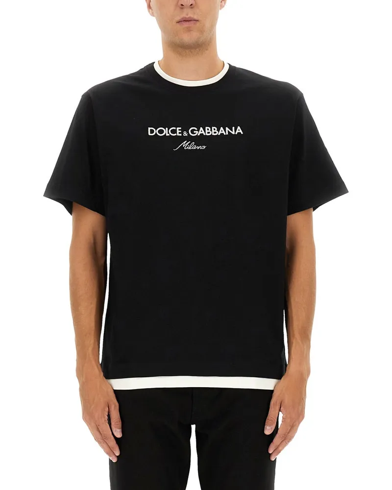 Dolce & Gabbana T -Shirt mit Logo Black