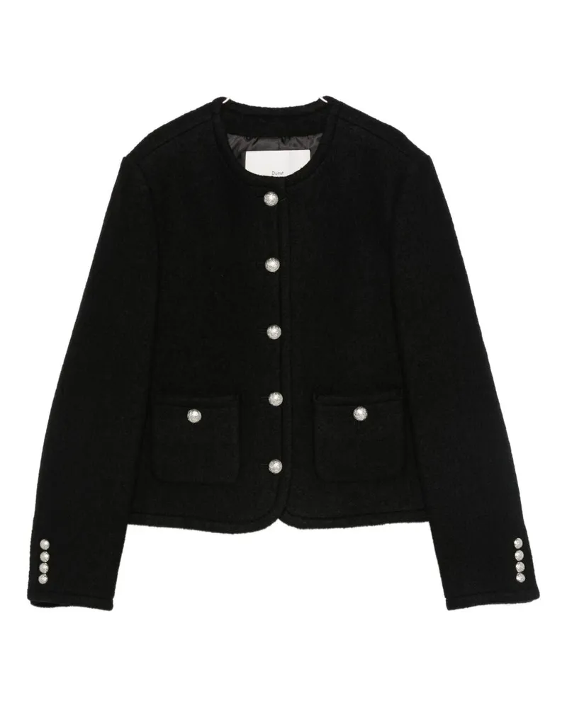 Dunst Woll -Tweedjacke Black