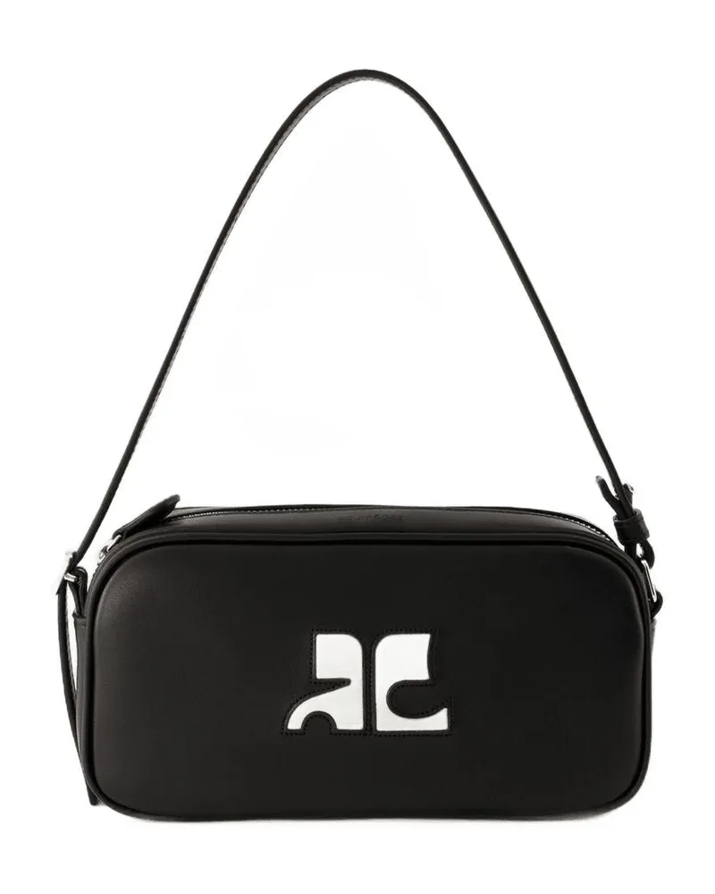 Courrèges Réedition Baguette Bag Courreves Leder schwarz Schwarz