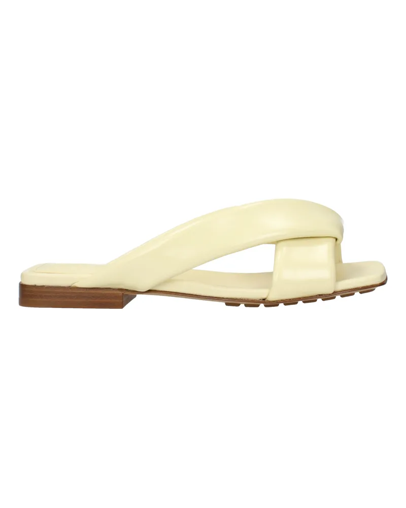 Bottega Veneta Flip Flops und Clogs Riva Damens Leder Gelb/Kamille -