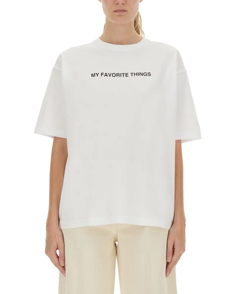 ASPESI T -Shirt mit Druck White