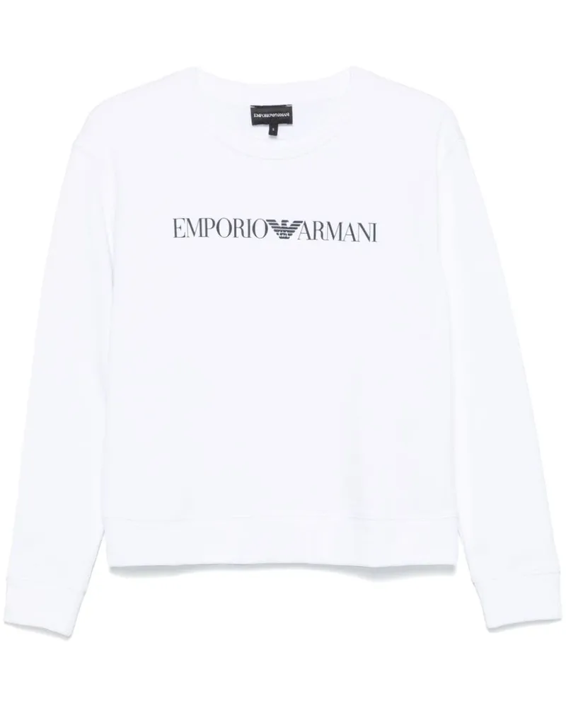 Emporio Armani Logo Cotton Sweatshirt White