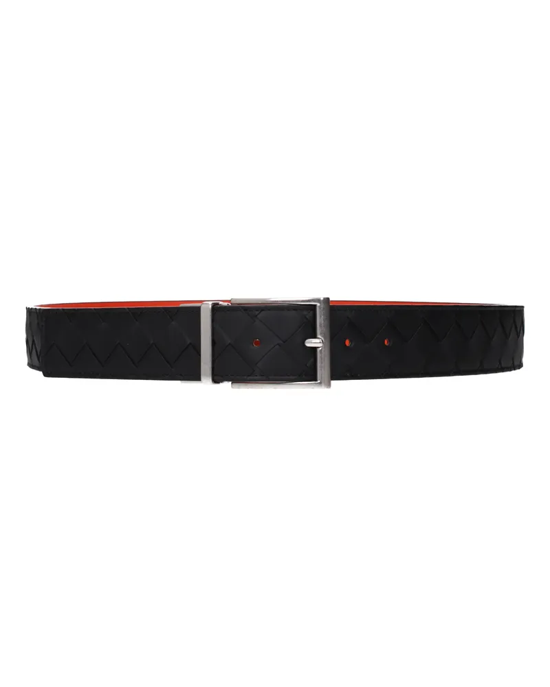 Bottega Veneta Herrens Gürtel aus schwarzem/orangefarbenem Leder -