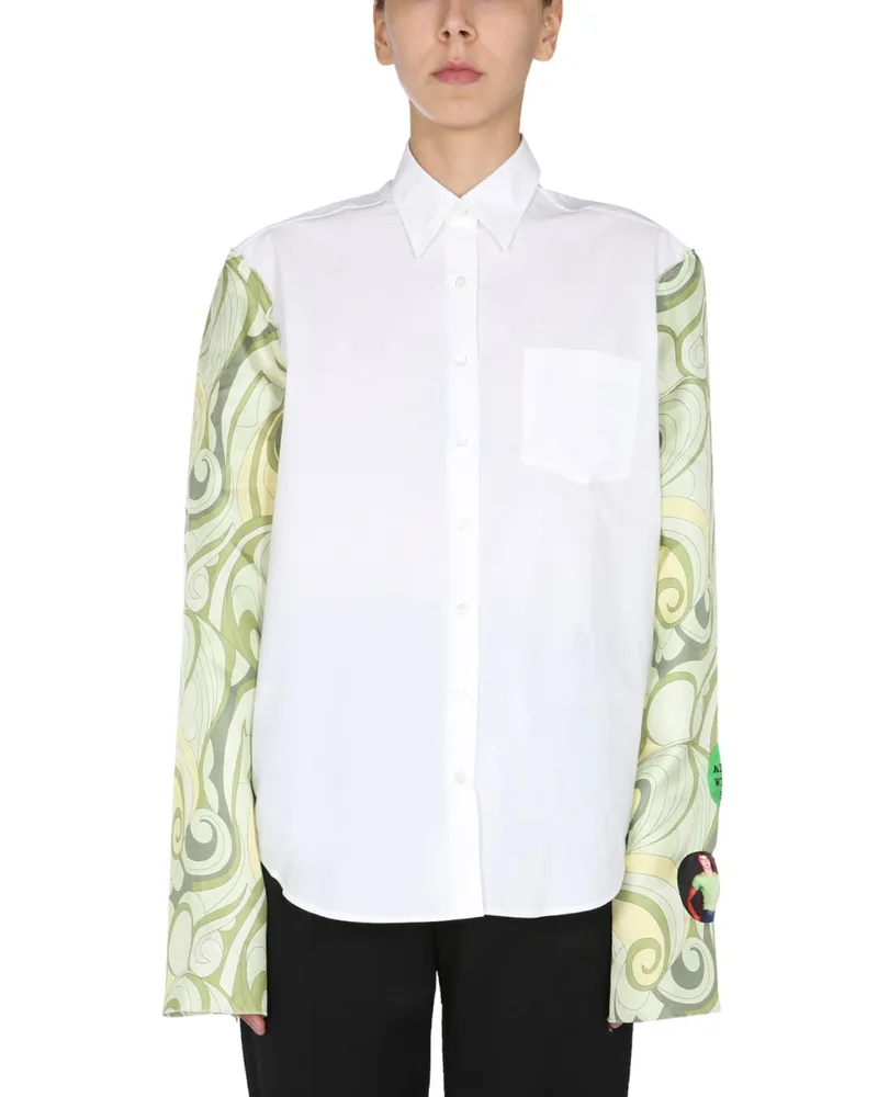 Raf Simons normales Fit -Hemd Yellow