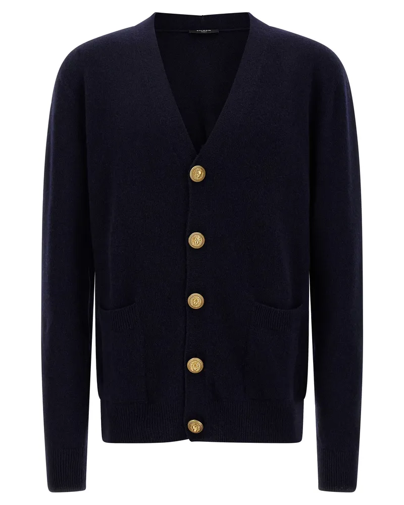 Balmain Eco Cashmere Cardigan Blue