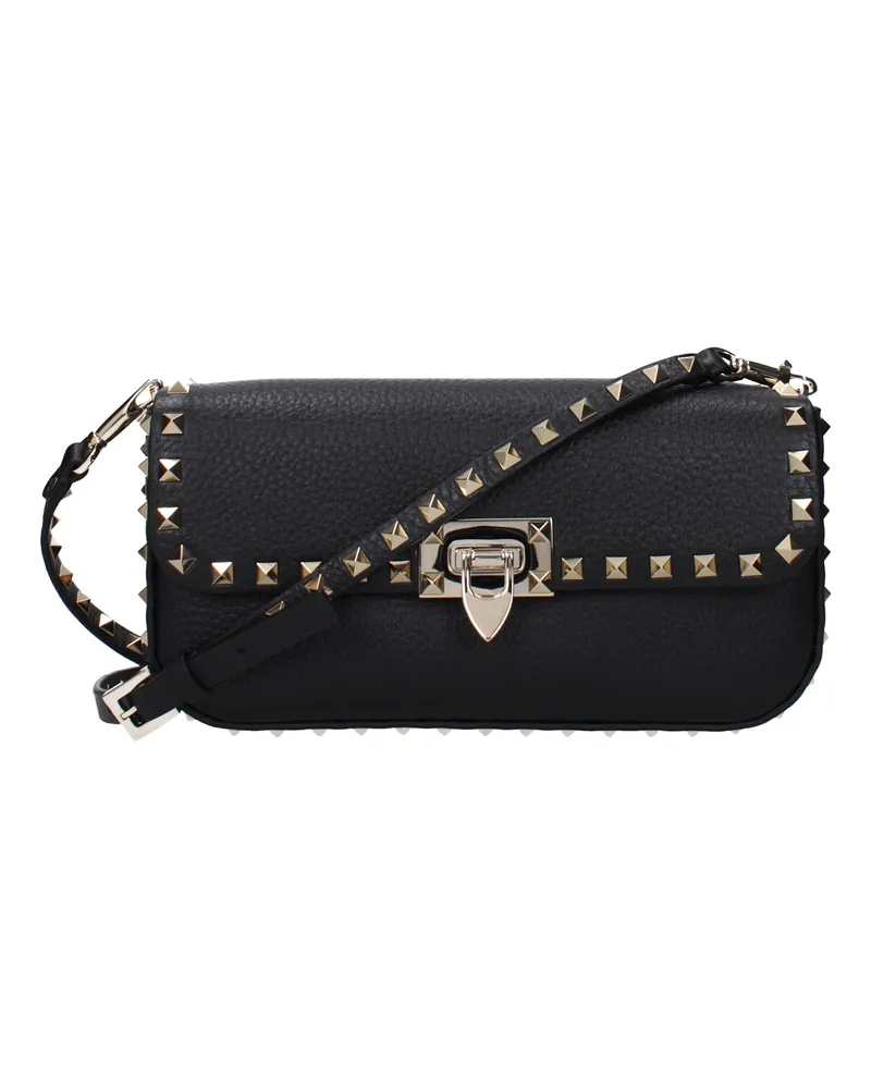 Valentino Garavani Damens Umhängetaschen Leder Schwarz -