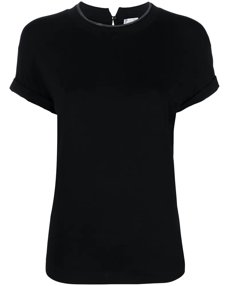 Brunello Cucinelli Baumwoll-T-Shirt Black