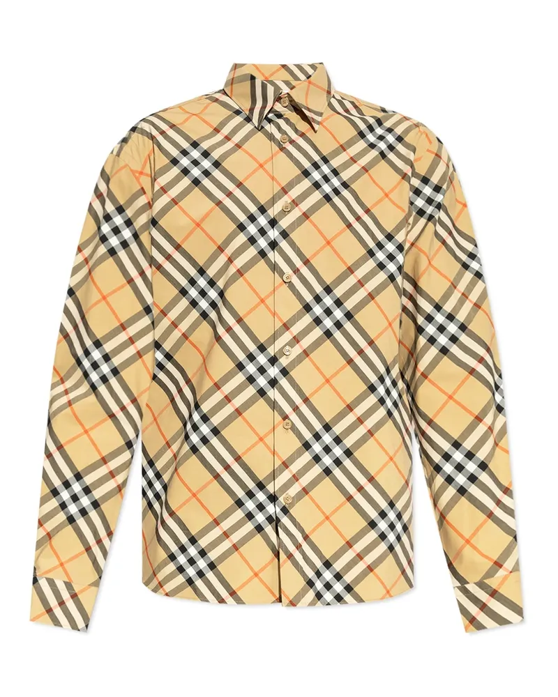 Burberry überprüfte kariertes Hemd Brown