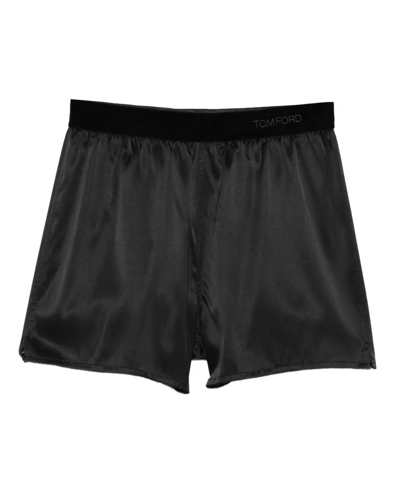 Tom Ford Pyjama-Shorts aus Seide Black