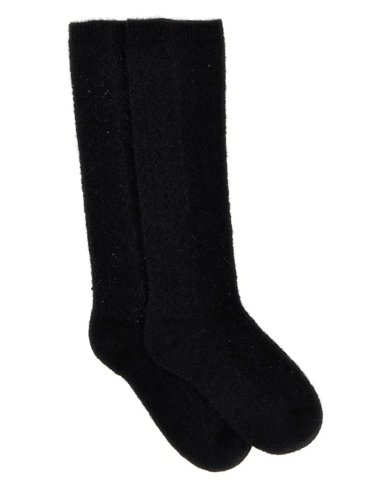 Valentino Garavani Valentino Garavani Mohair Socken Black