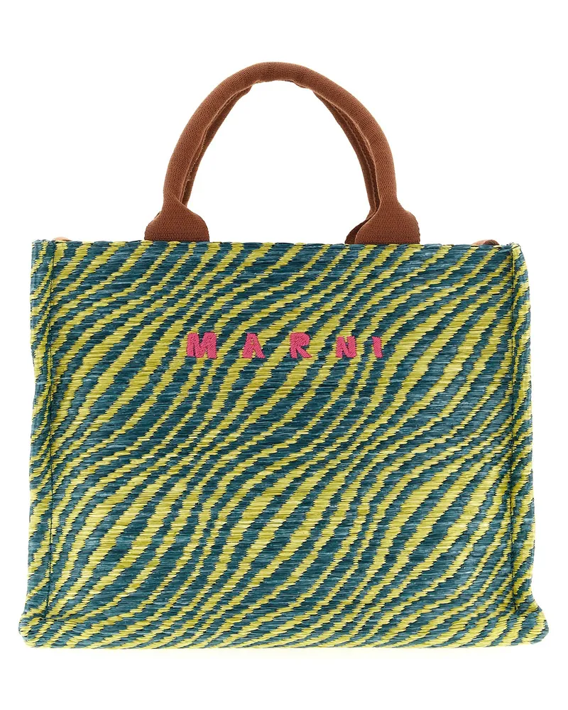 Marni Raffiabast-Handtasche Multicolor