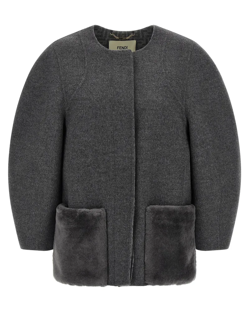 Fendi Blouson Cocoon Gray