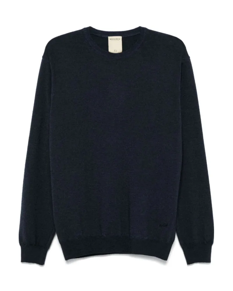 Woolrich Gd Gestrickter Rundhalsausschnitt Blue
