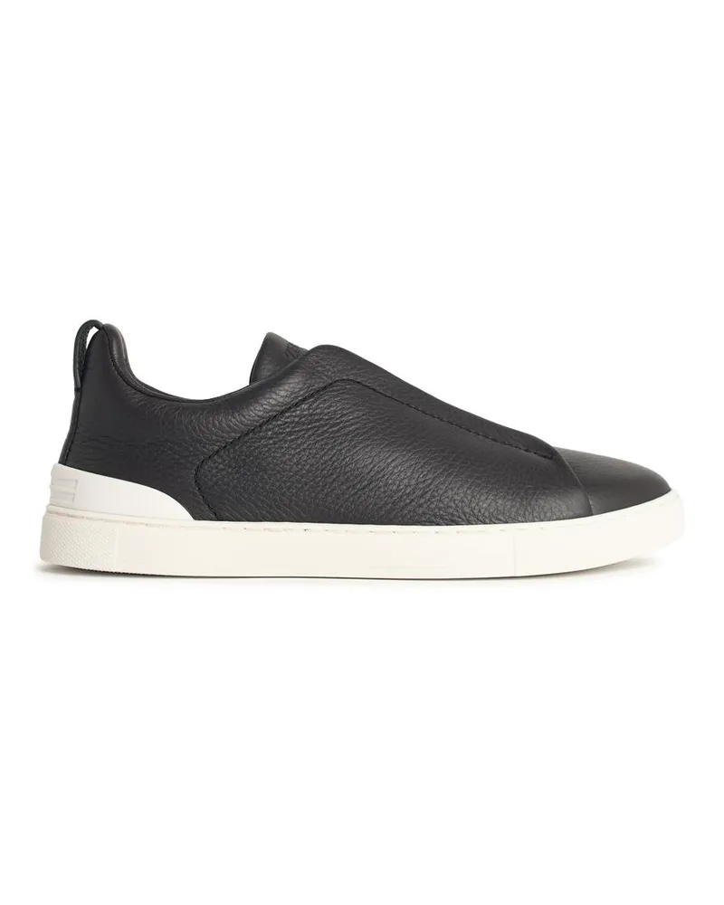 Ermenegildo Zegna Triple Stitch' brauner Lear -Sneaker Brown