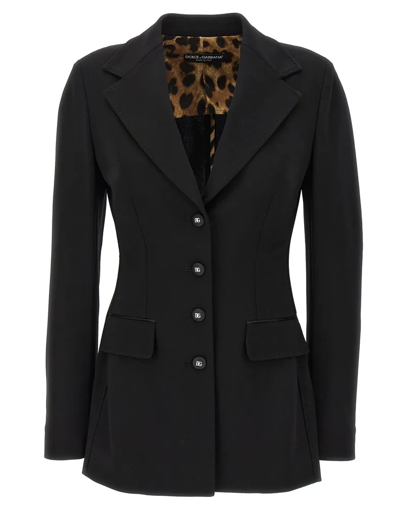 Dolce & Gabbana Single Breasted Turlington Blazer Black