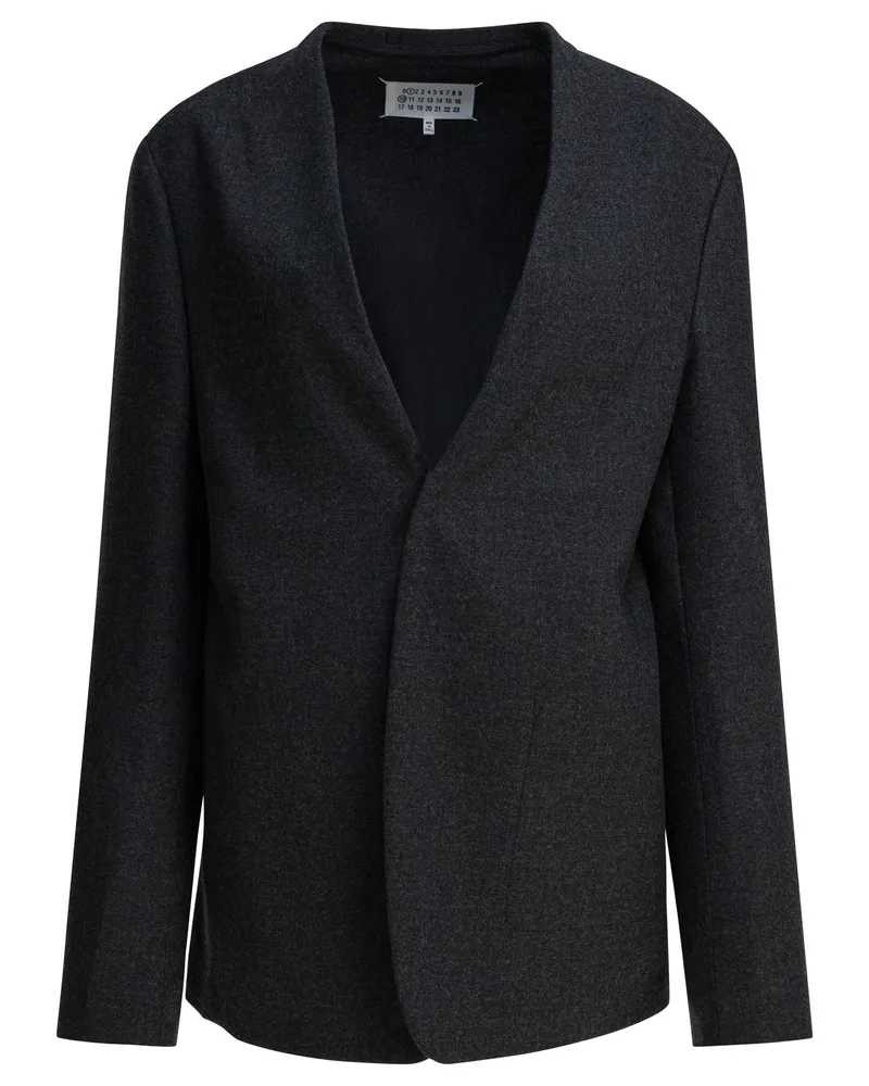 Maison Margiela Blazer aus Schurwolle Grey