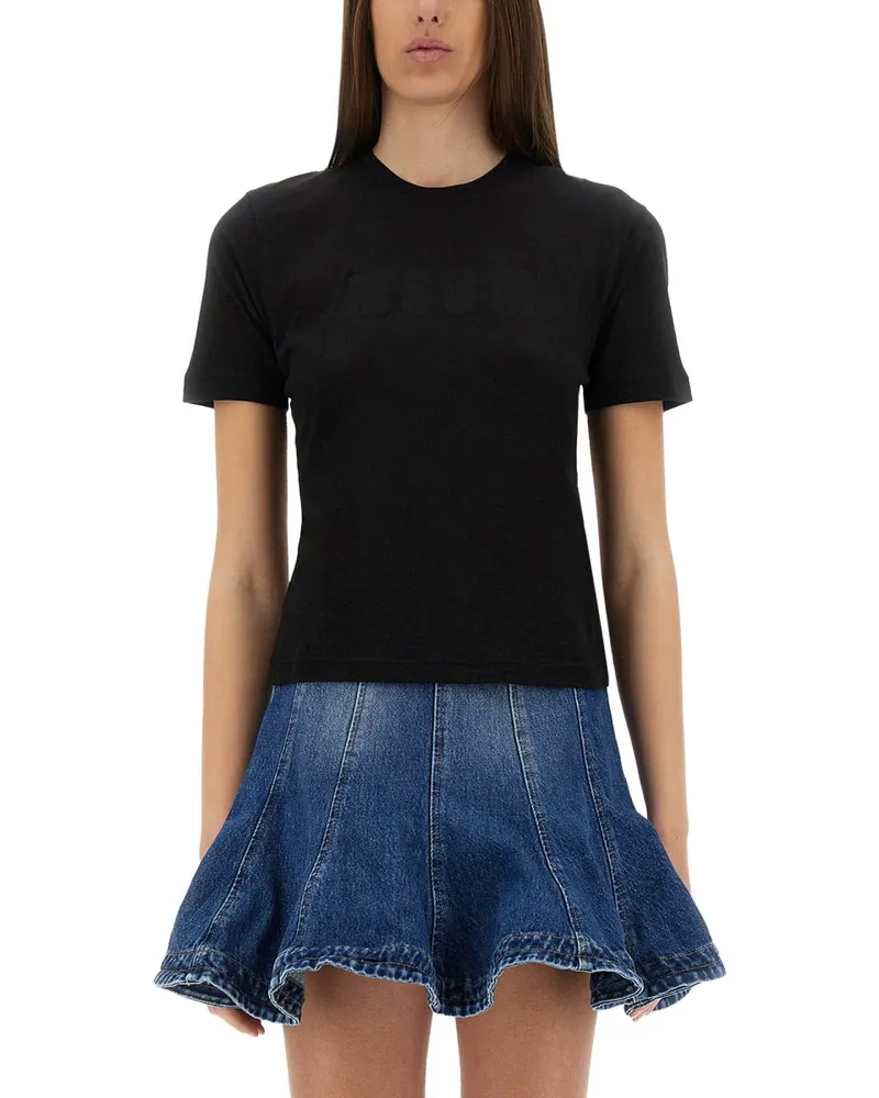 MSGM Slim Fit T -Shirt Black