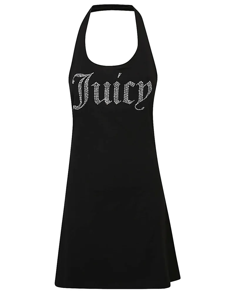 Juicy Couture Logo Halfter Mini -Kleid Black