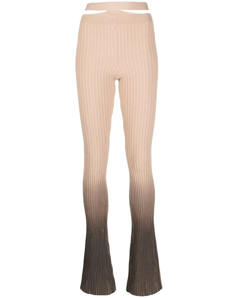 ADAMO gedruckt ausgeschnittene Hose Brown