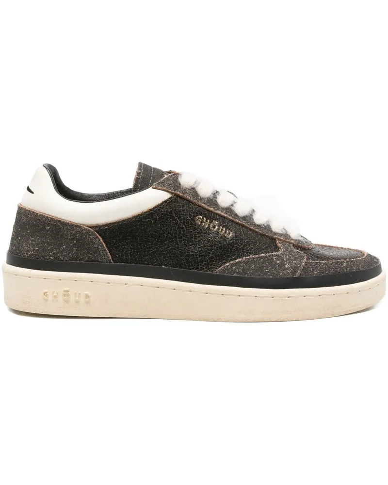 GHŌUD Pads bürsteten niedrige Turnschuhe Black