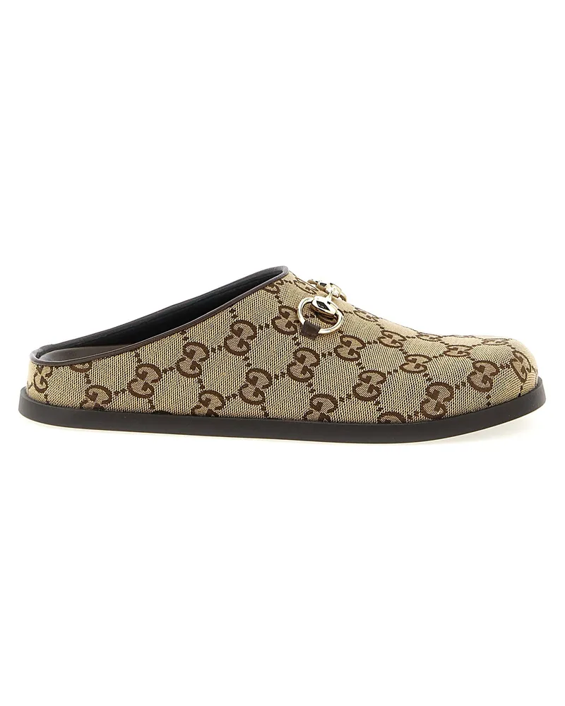Gucci Horsebit Sabot Beige