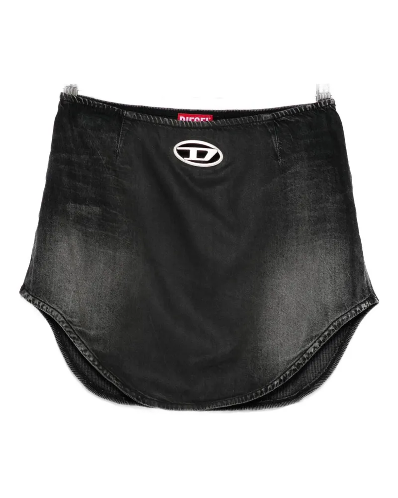 Diesel oval d Jeansrock Black