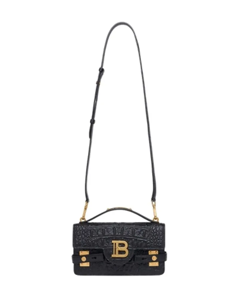 Balmain B Buzz 24 Umhängetaschen  Leder schwarz Schwarz
