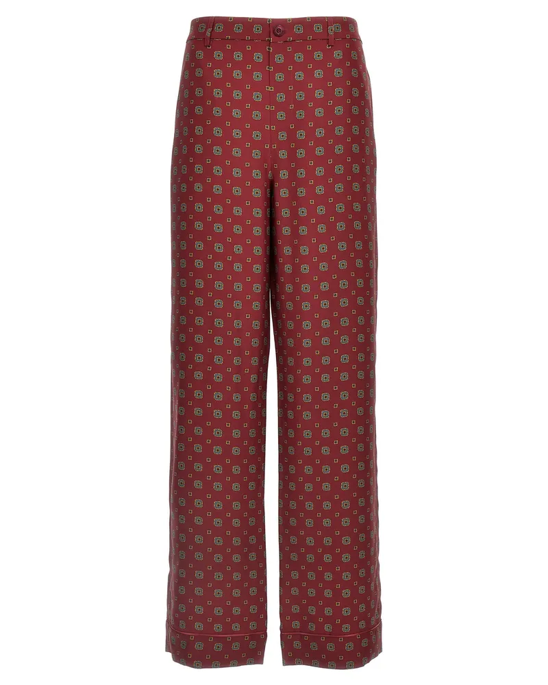 Moschino gemusterte Hosen Bordeaux