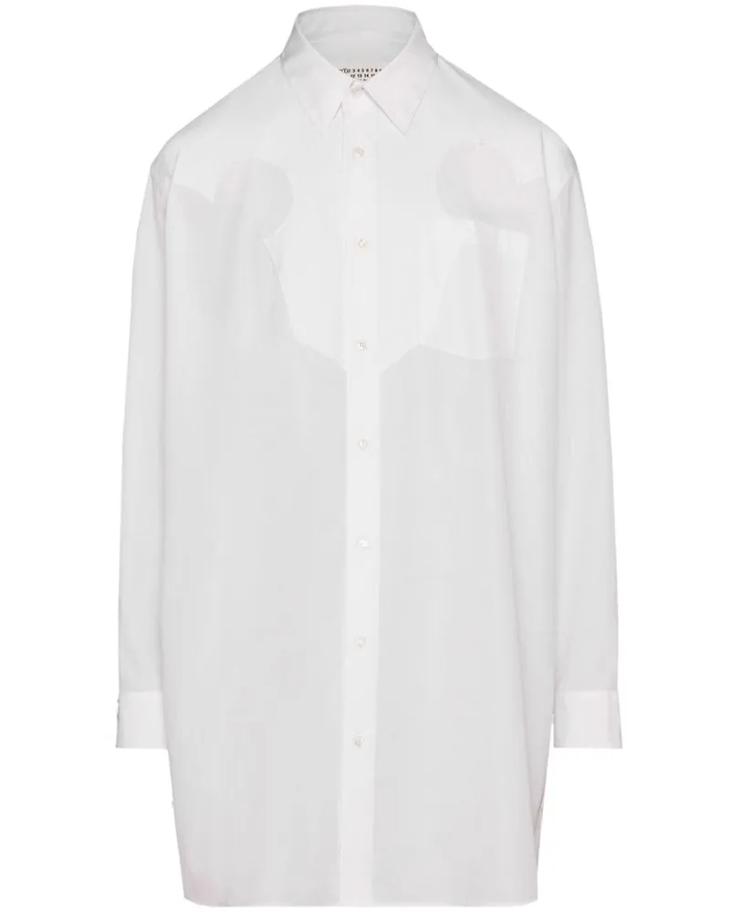 Maison Margiela übergroßes Baumwollhemd White