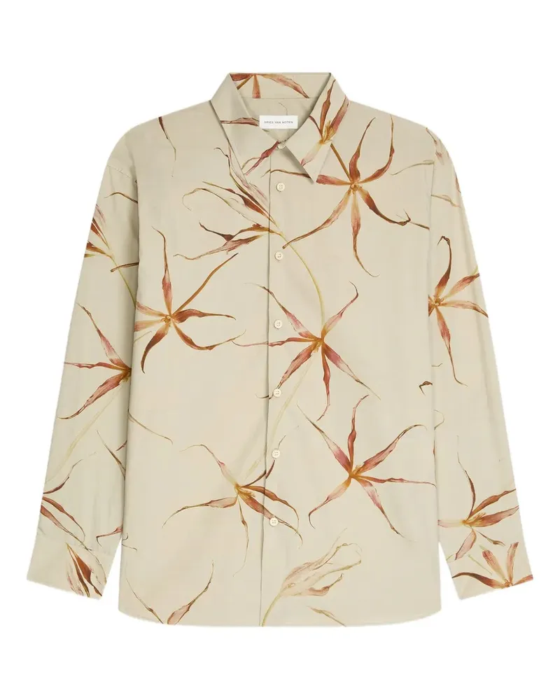 Dries van Noten Croom 2005 M.W. Hemd Bei 103	beige