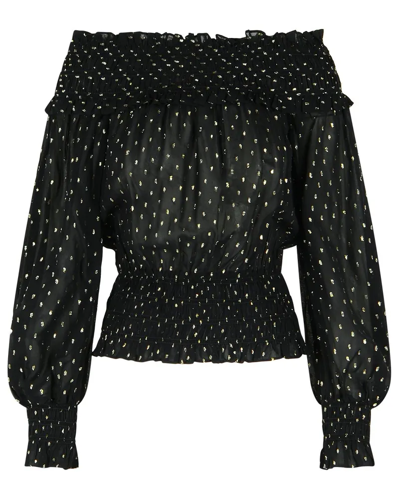 Self-Portrait Selbstporträt-Viskosepullover „Chiffon Black