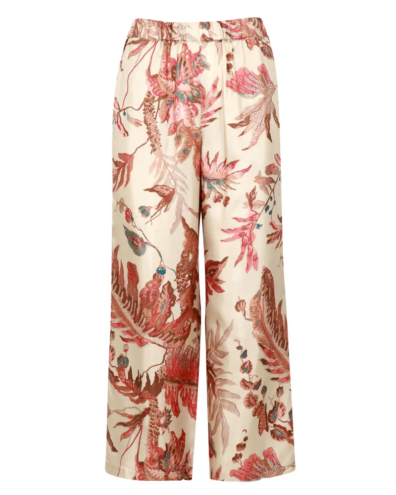 Max Mara Hose Beige+rosa+celeste