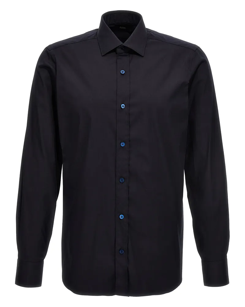 BARBA Poplin Shirt Blue
