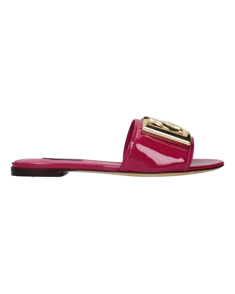 Dolce & Gabbana Dolce&Gabbana Damens Slides und Clogs Fuchsia Patent -