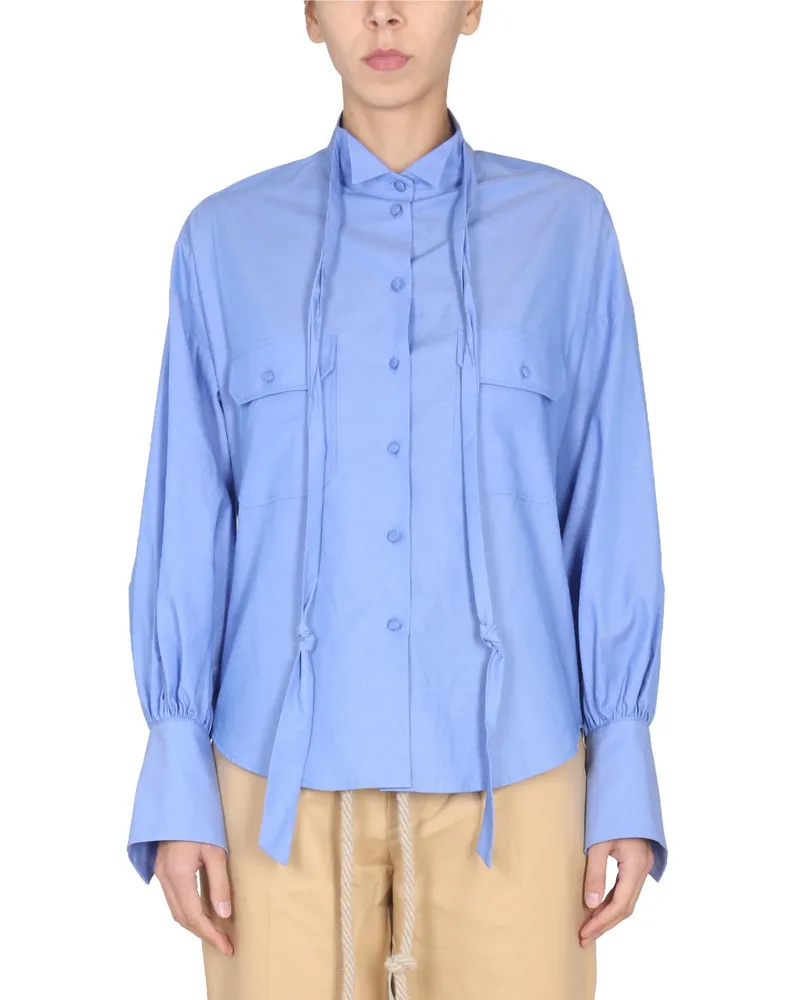 Jejia Poplin Shirt Azure